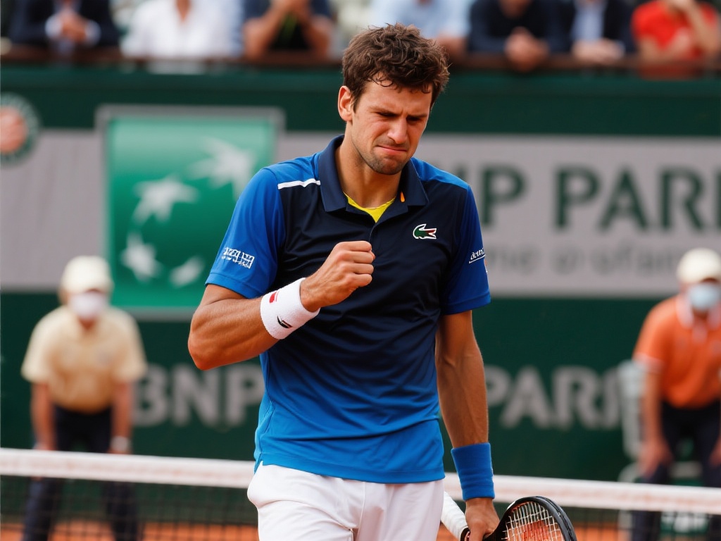 1216年法国网球公开赛中，年轻选手蒂姆